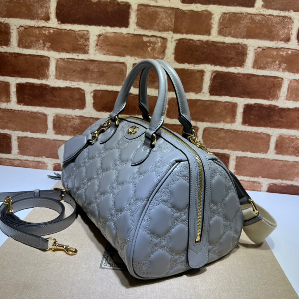 (image for) GUCCI GG matelassé leather top handle bag