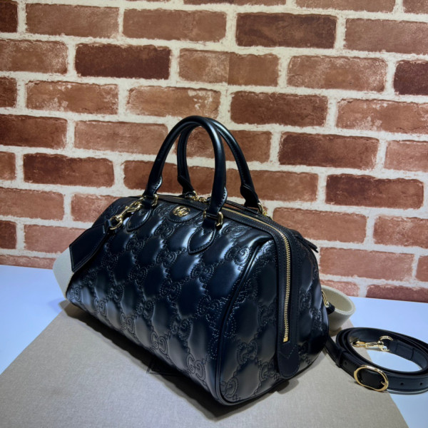 (image for) GUCCI GG matelassé leather top handle bag