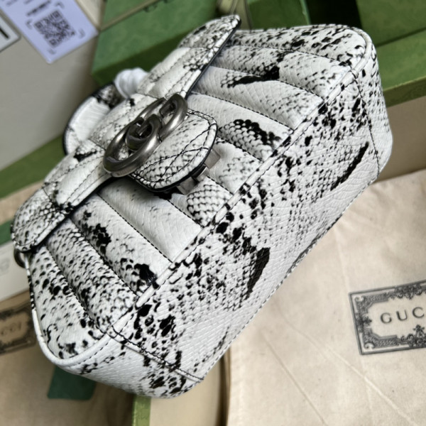(image for) GUCCI GG Marmont python mini top handle bag