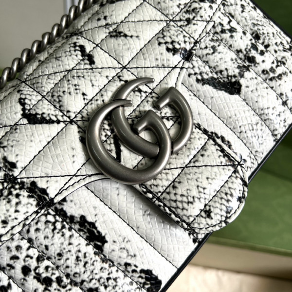 Gucci GG Marmont small python shoulder bag [443497-41] CELINE CHANEL ACCESSORIES LOEWE SHOES LOUIS VUITTON DIRO YSL OTHER BRAND HANDBAGS BALENCIAGA BOTTEGA VENETA GOYARD HERMES BURBERRY VALENTINO GUCCI FENDI MIUMIU CHLOE PRADA BVLGARI SUITCASE NEW ARRIVAL 