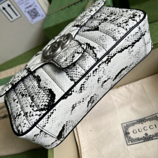 Gucci GG Marmont small python shoulder bag [443497-41] CELINE CHANEL ACCESSORIES LOEWE SHOES LOUIS VUITTON DIRO YSL OTHER BRAND HANDBAGS BALENCIAGA BOTTEGA VENETA GOYARD HERMES BURBERRY VALENTINO GUCCI FENDI MIUMIU CHLOE PRADA BVLGARI SUITCASE NEW ARRIVAL 