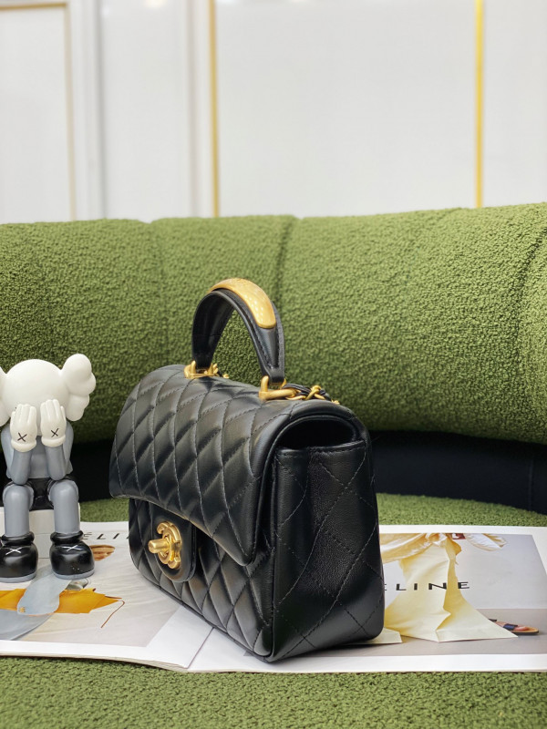 CL MINI FLAP BAG WITH TOP HANDLE [AS2431-22] CELINE CHANEL ACCESSORIES LOEWE SHOES LOUIS VUITTON DIRO YSL OTHER BRAND HANDBAGS BALENCIAGA BOTTEGA VENETA GOYARD HERMES BURBERRY VALENTINO GUCCI FENDI MIUMIU CHLOE PRADA BVLGARI SUITCASE NEW ARRIVAL 