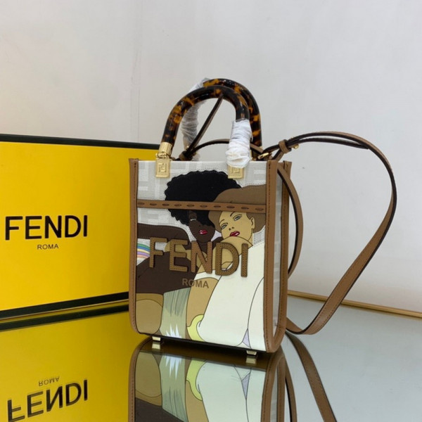 FENDI MINI SUNSHINE SHOPPER-13-18-6.5cm [Fendi558] CELINE CHANEL ACCESSORIES LOEWE SHOES LOUIS VUITTON DIRO YSL OTHER BRAND HANDBAGS BALENCIAGA BOTTEGA VENETA GOYARD HERMES BURBERRY VALENTINO GUCCI FENDI MIUMIU CHLOE PRADA BVLGARI SUITCASE NEW ARRIVAL 