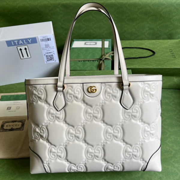 GUCCI GG matelassé leather medium tote [631685-12] CELINE CHANEL ACCESSORIES LOEWE SHOES LOUIS VUITTON DIRO YSL OTHER BRAND HANDBAGS BALENCIAGA BOTTEGA VENETA GOYARD HERMES BURBERRY VALENTINO GUCCI FENDI MIUMIU CHLOE PRADA BVLGARI SUITCASE NEW ARRIVAL 
