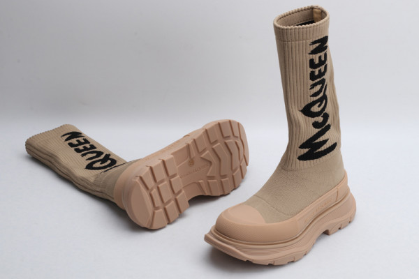 (image for) ALEXANDER MCQUEEN Graffiti Knit Tread Slick Boot