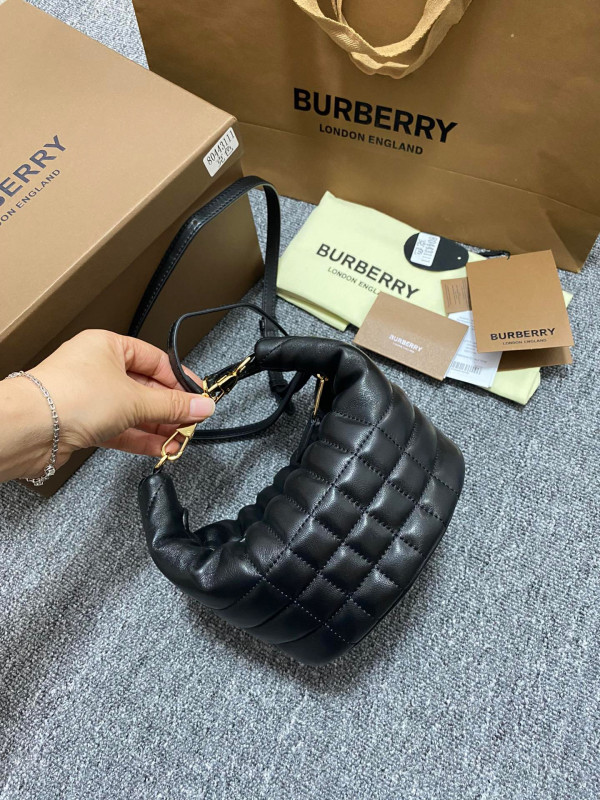(image for) BURBERRY Small Quilted Lambskin Crescent Lola Bag