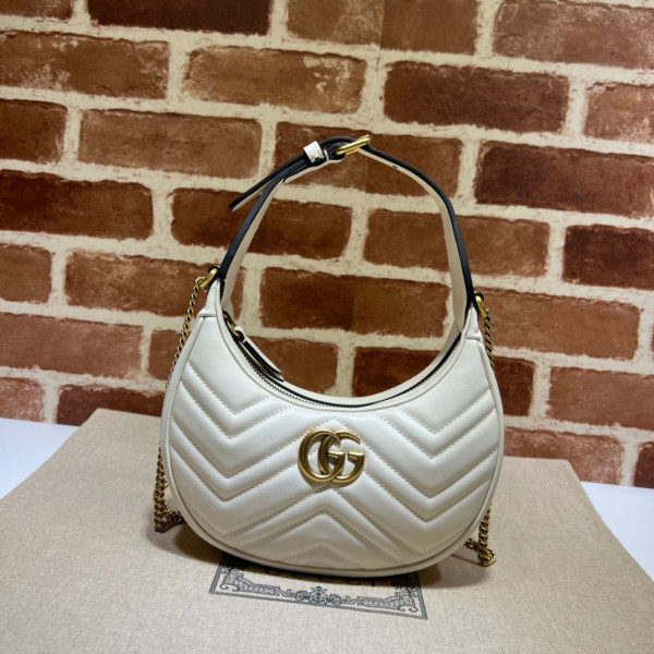 (image for) GUCCI GG Marmont half-moon-shaped mini bag