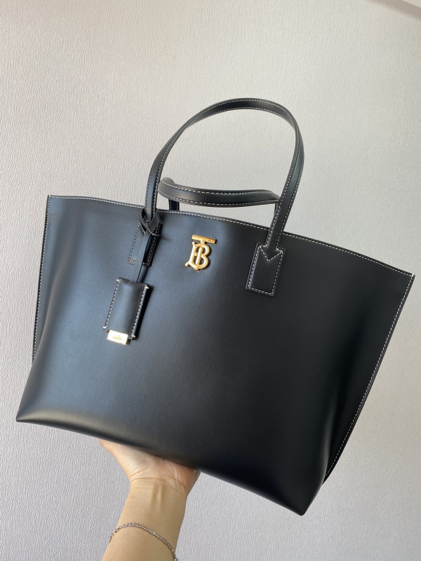 BURBERRY Medium Monogram Motif Leather Tote (image for) BURBERRY Medium Monogram Motif Leather Tote