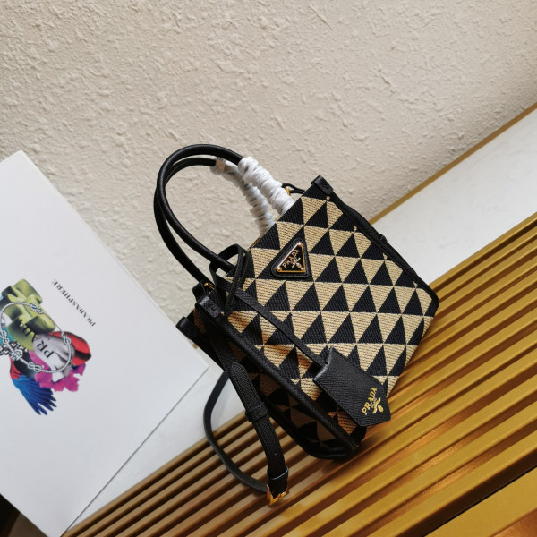 (image for) PRADA MICRO Symbole jacquard fabric handbag