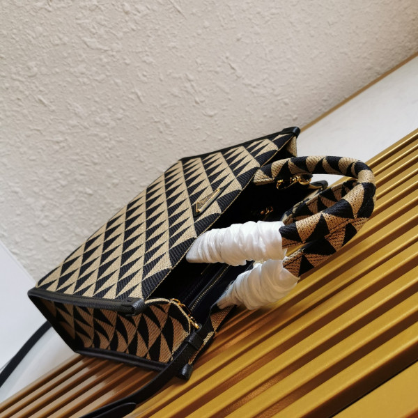 (image for) PRADA SMALL Symbole jacquard fabric handbag