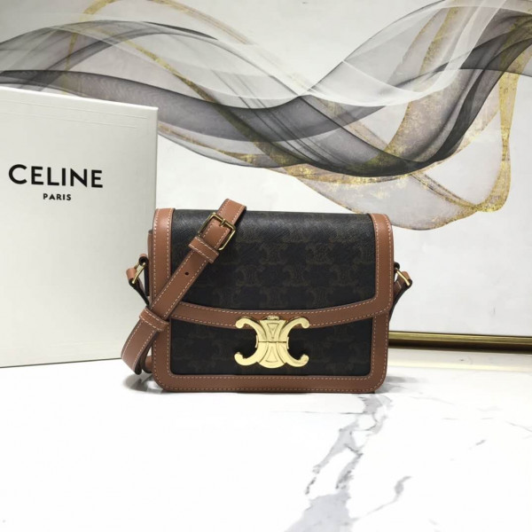 CELIN* TEEN TRIOMPHE BAG - 18.5*13.5*7CM [CELIN*317] CELINE CHANEL ACCESSORIES LOEWE SHOES LOUIS VUITTON DIRO YSL OTHER BRAND HANDBAGS BALENCIAGA BOTTEGA VENETA GOYARD HERMES BURBERRY VALENTINO GUCCI FENDI MIUMIU CHLOE PRADA BVLGARI SUITCASE NEW ARRIVAL 