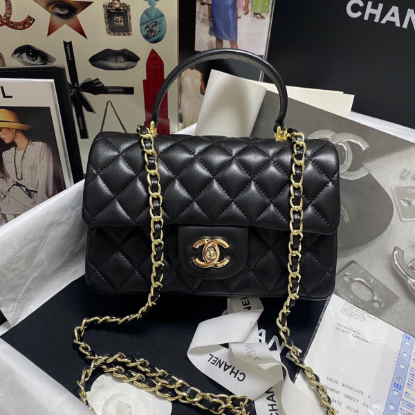 CL MINI FLAP BAG WITH TOP HANDLE [AS2431-9] CELINE CHANEL ACCESSORIES LOEWE SHOES LOUIS VUITTON DIRO YSL OTHER BRAND HANDBAGS BALENCIAGA BOTTEGA VENETA GOYARD HERMES BURBERRY VALENTINO GUCCI FENDI MIUMIU CHLOE PRADA BVLGARI SUITCASE NEW ARRIVAL 