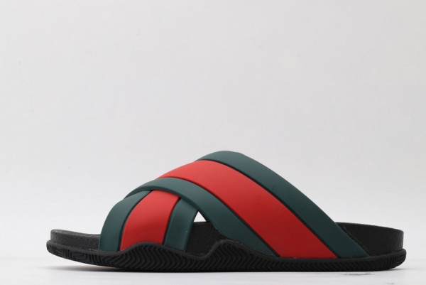 (image for) GUCCI rubber slide sandal with Web