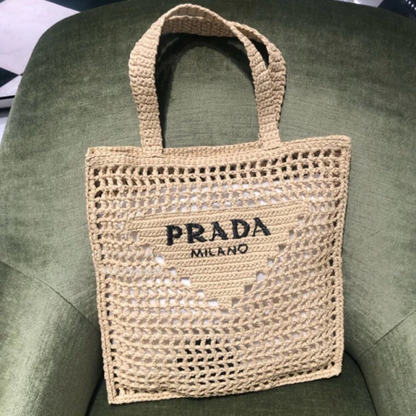 (image for) Prada Raffia tote bag