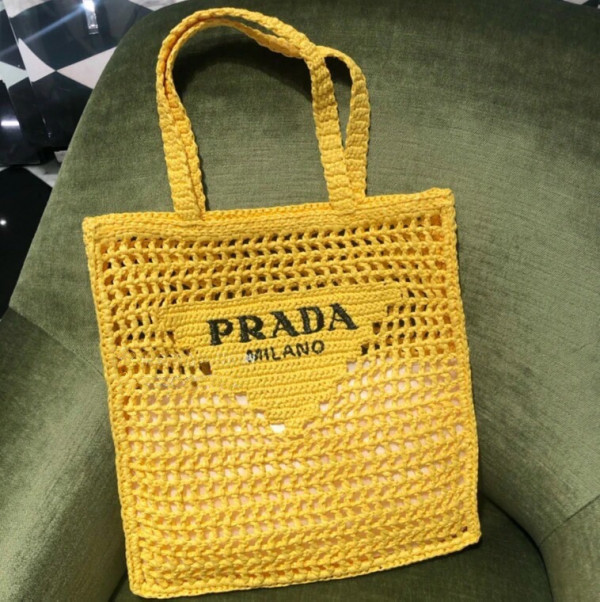 (image for) Prada Raffia tote bag
