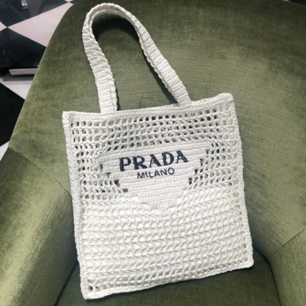 (image for) Prada Raffia tote bag