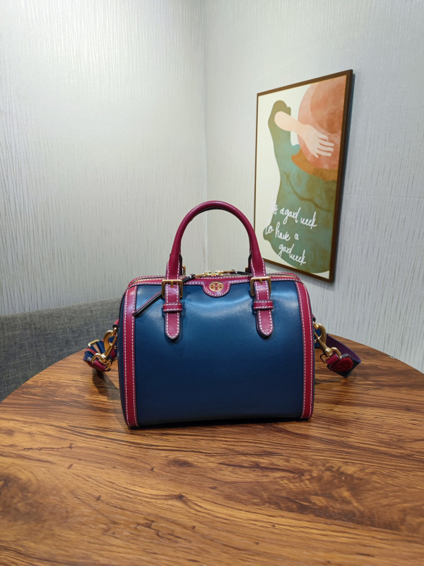 TORY BURCH jacquard wine barrel bag (image for) TORY BURCH jacquard wine barrel bag