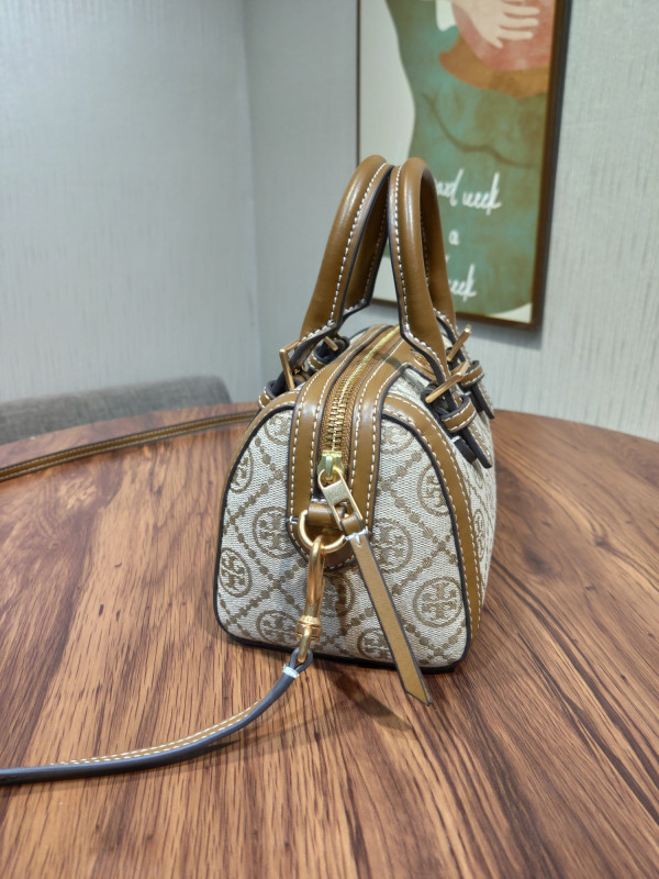 (image for) TORY BURCH T MONOGRAM Mini jacquard wine barrel bag