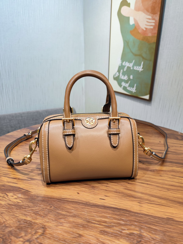 TORY BURCH Mini jacquard wine barrel bag (image for) TORY BURCH Mini jacquard wine barrel bag