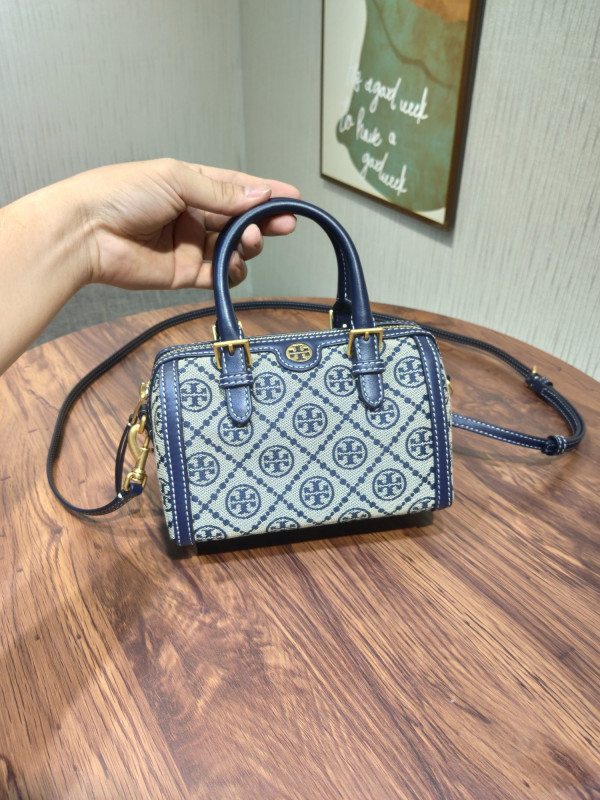 (image for) TORY BURCH T MONOGRAM Mini jacquard wine barrel bag