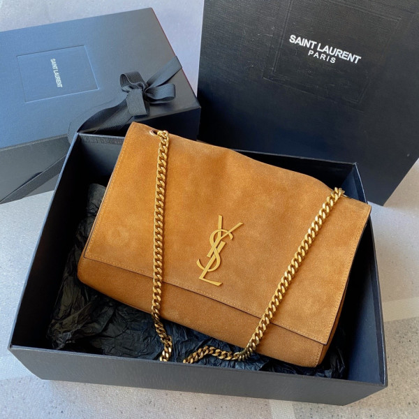 (image for) YSL KATE MEDIUM REVERSIBLE IN SUEDE AND CROCODILE-EMBOSSED LEATHER