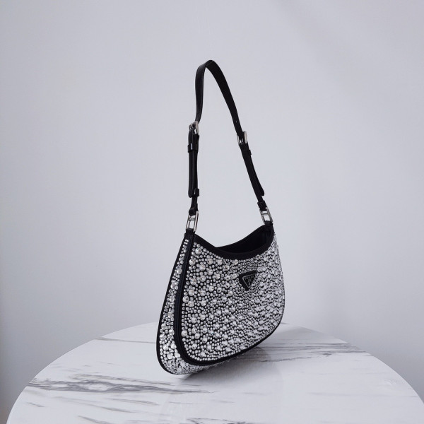 (image for) PRADA Cleo satin bag with appliqués