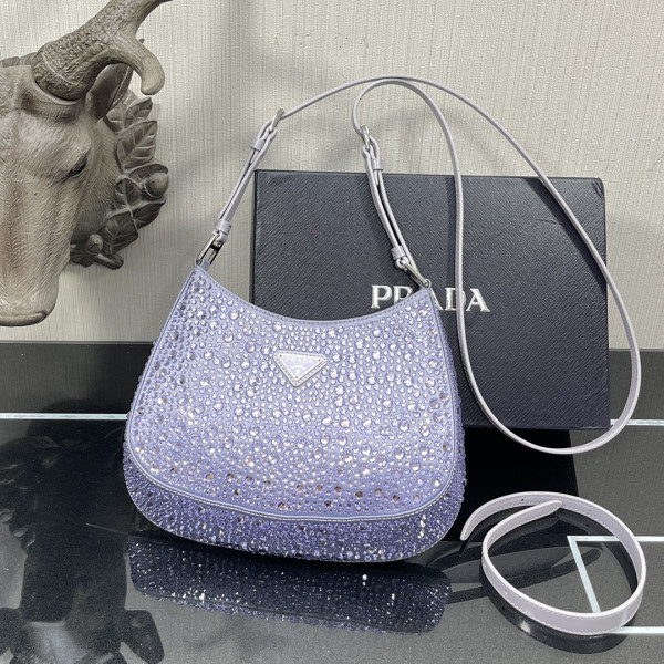 (image for) PRADA Cleo satin bag with appliqués