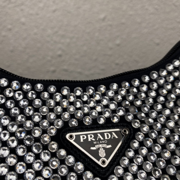 (image for) PRADA Satin mini-bag with artificial crystals