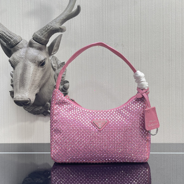(image for) PRADA Satin mini-bag with artificial crystals