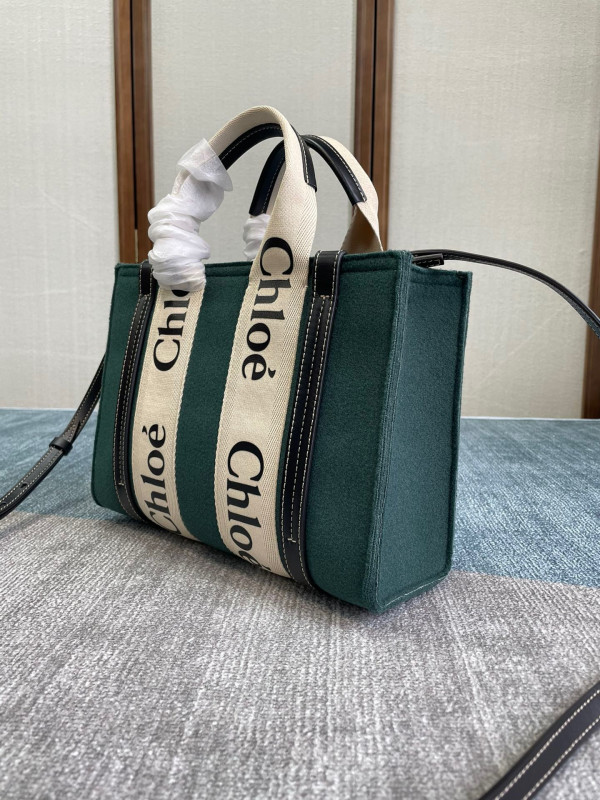 (image for) CHLO? SMALL WOODY TOTE BAG WITH STRAP