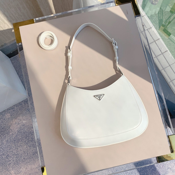 PRADA Cleo brushed leather shoulder bag [1BC156-1] CELINE CHANEL ACCESSORIES LOEWE SHOES LOUIS VUITTON DIRO YSL OTHER BRAND HANDBAGS BALENCIAGA BOTTEGA VENETA GOYARD HERMES BURBERRY VALENTINO GUCCI FENDI MIUMIU CHLOE PRADA BVLGARI SUITCASE NEW ARRIVAL 