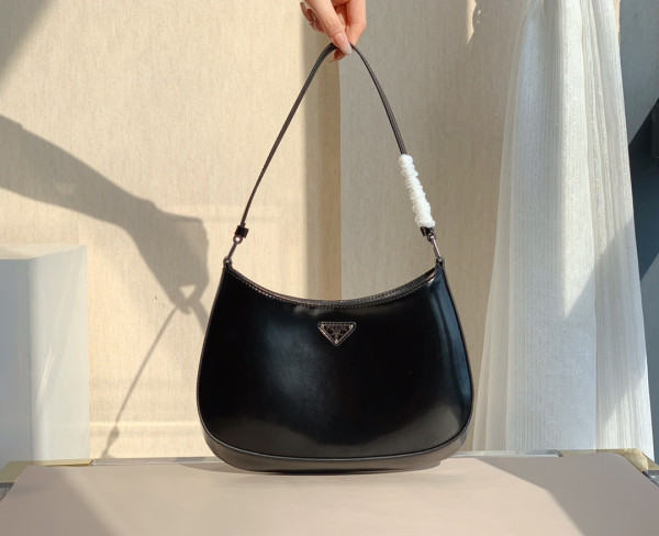 PRADA Cleo brushed leather shoulder bag [1BC499-2] CELINE CHANEL ACCESSORIES LOEWE SHOES LOUIS VUITTON DIRO YSL OTHER BRAND HANDBAGS BALENCIAGA BOTTEGA VENETA GOYARD HERMES BURBERRY VALENTINO GUCCI FENDI MIUMIU CHLOE PRADA BVLGARI SUITCASE NEW ARRIVAL 