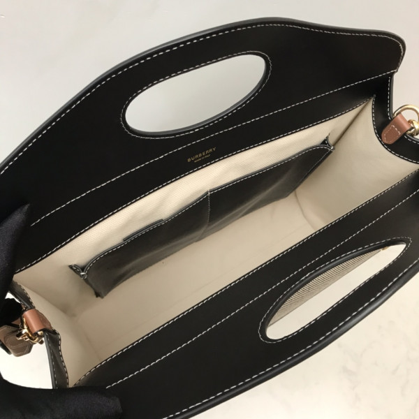 BURBERRY Medium Two-tone Canvas and Leather Pocket Tote [Burberry166] CELINE CHANEL ACCESSORIES LOEWE SHOES LOUIS VUITTON DIRO YSL OTHER BRAND HANDBAGS BALENCIAGA BOTTEGA VENETA GOYARD HERMES BURBERRY VALENTINO GUCCI FENDI MIUMIU CHLOE PRADA BVLGARI SUITCASE NEW ARRIVAL 