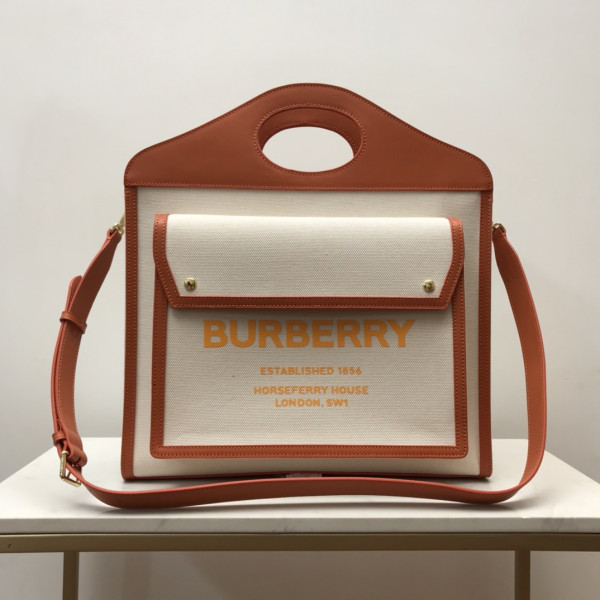 BURBERRY Medium Two-tone Canvas and Leather Pocket Tote [Burberry165] CELINE CHANEL ACCESSORIES LOEWE SHOES LOUIS VUITTON DIRO YSL OTHER BRAND HANDBAGS BALENCIAGA BOTTEGA VENETA GOYARD HERMES BURBERRY VALENTINO GUCCI FENDI MIUMIU CHLOE PRADA BVLGARI SUITCASE NEW ARRIVAL 