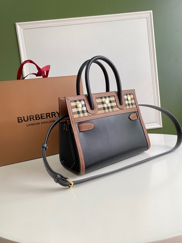 (image for) BURBERRY Mini Vintage Check Two-handle Title Bag
