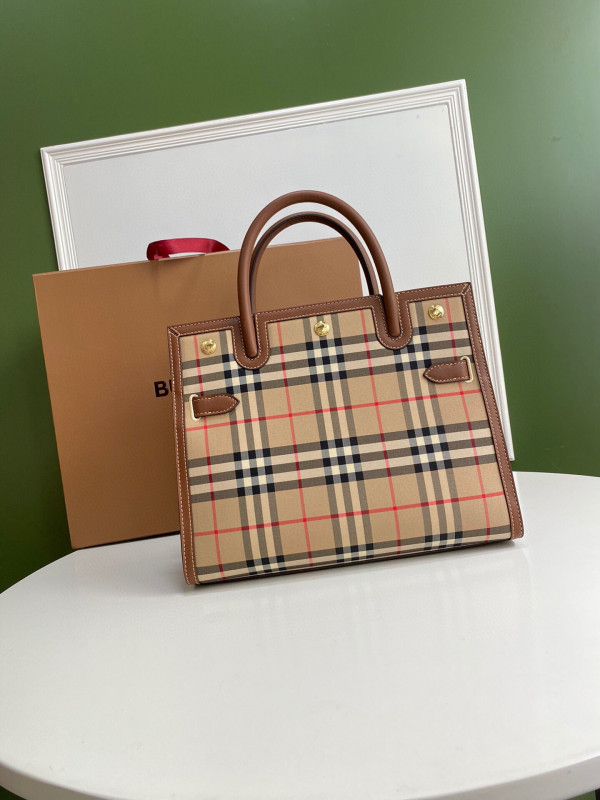 (image for) BURBERRY Small Vintage Check Two-handle Title Bag