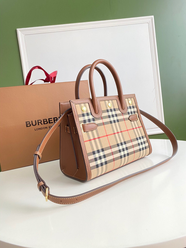 (image for) BURBERRY Mini Vintage Check Two-handle Title Bag