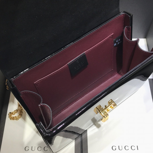 GUCCI Sylvie 1969 patent leather mini top handle bag [589479-2] CELINE CHANEL ACCESSORIES LOEWE SHOES LOUIS VUITTON DIRO YSL OTHER BRAND HANDBAGS BALENCIAGA BOTTEGA VENETA GOYARD HERMES BURBERRY VALENTINO GUCCI FENDI MIUMIU CHLOE PRADA BVLGARI SUITCASE NEW ARRIVAL 