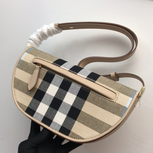 (image for) BURBERRY Small Check Canvas and Leather Olympia Bag