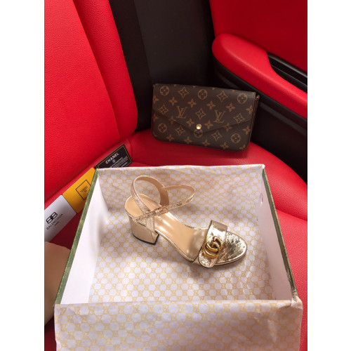 (image for) GUCCI Leather mid-heel sandal