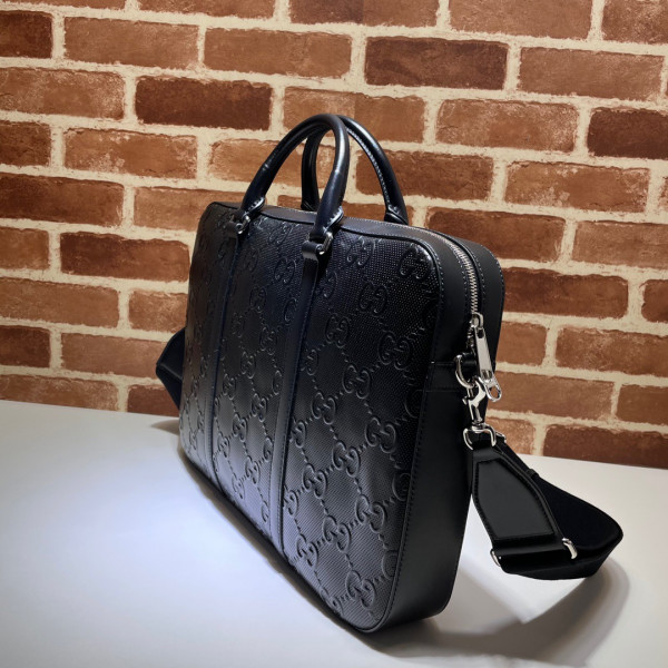 (image for) GUCCI GG embossed briefcase