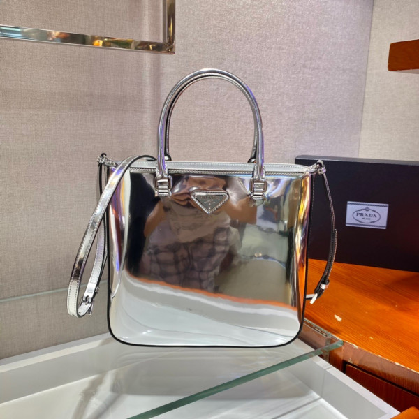 (image for) PRADA LARGE brushed leather tote