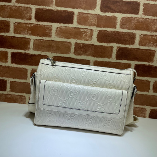 (image for) GUCCI GG embossed messenger bag