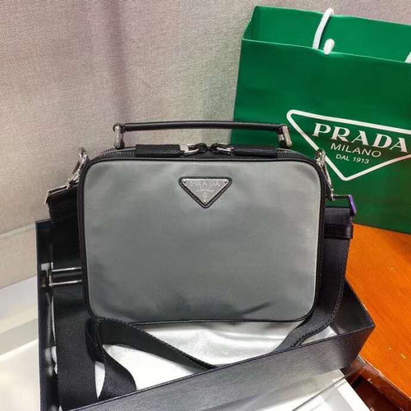 (image for) PRADA Brique Saffiano Leather Cross-Body Bag