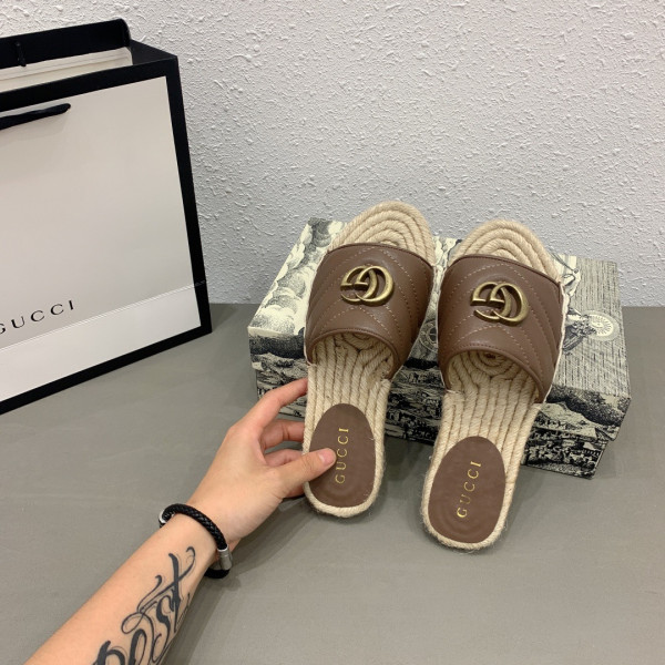 (image for) GUCCI Leather espadrille sandal