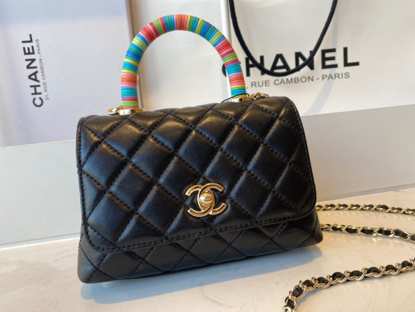 CL MINI FLAP BAG WITH TOP HANDLE [AS2215-10] CELINE CHANEL ACCESSORIES LOEWE SHOES LOUIS VUITTON DIRO YSL OTHER BRAND HANDBAGS BALENCIAGA BOTTEGA VENETA GOYARD HERMES BURBERRY VALENTINO GUCCI FENDI MIUMIU CHLOE PRADA BVLGARI SUITCASE NEW ARRIVAL 