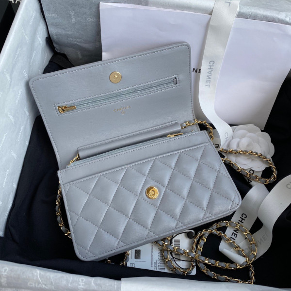 CL CHAIN WALLET LAMBSKIN NEW EDITION [Chanle1673] CELINE CHANEL ACCESSORIES LOEWE SHOES LOUIS VUITTON DIRO YSL OTHER BRAND HANDBAGS BALENCIAGA BOTTEGA VENETA GOYARD HERMES BURBERRY VALENTINO GUCCI FENDI MIUMIU CHLOE PRADA BVLGARI SUITCASE NEW ARRIVAL 