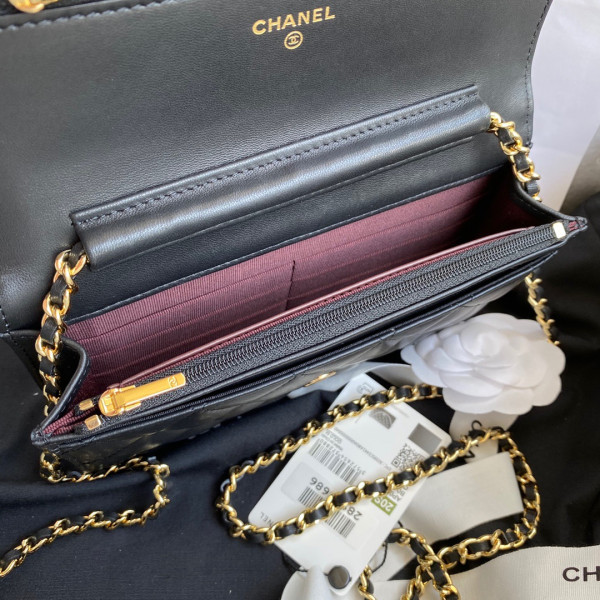 CL CHAIN WALLET LAMBSKIN NEW EDITION [Chanle1672] CELINE CHANEL ACCESSORIES LOEWE SHOES LOUIS VUITTON DIRO YSL OTHER BRAND HANDBAGS BALENCIAGA BOTTEGA VENETA GOYARD HERMES BURBERRY VALENTINO GUCCI FENDI MIUMIU CHLOE PRADA BVLGARI SUITCASE NEW ARRIVAL 