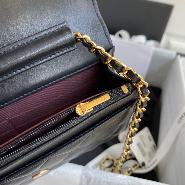 CL CHAIN WALLET LAMBSKIN NEW EDITION [Chanle1672] CELINE CHANEL ACCESSORIES LOEWE SHOES LOUIS VUITTON DIRO YSL OTHER BRAND HANDBAGS BALENCIAGA BOTTEGA VENETA GOYARD HERMES BURBERRY VALENTINO GUCCI FENDI MIUMIU CHLOE PRADA BVLGARI SUITCASE NEW ARRIVAL 
