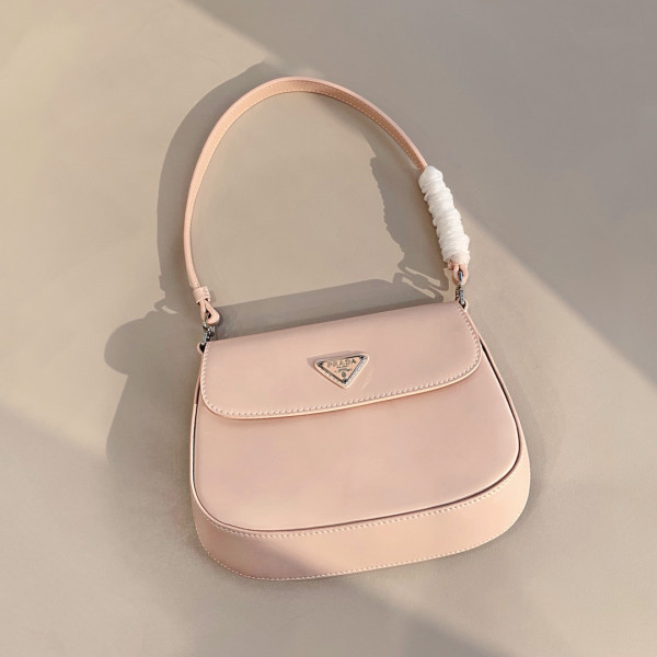 PRADA Cleo brushed leather shoulder bag with flap [1BD311-3] CELINE CHANEL ACCESSORIES LOEWE SHOES LOUIS VUITTON DIRO YSL OTHER BRAND HANDBAGS BALENCIAGA BOTTEGA VENETA GOYARD HERMES BURBERRY VALENTINO GUCCI FENDI MIUMIU CHLOE PRADA BVLGARI SUITCASE NEW ARRIVAL 